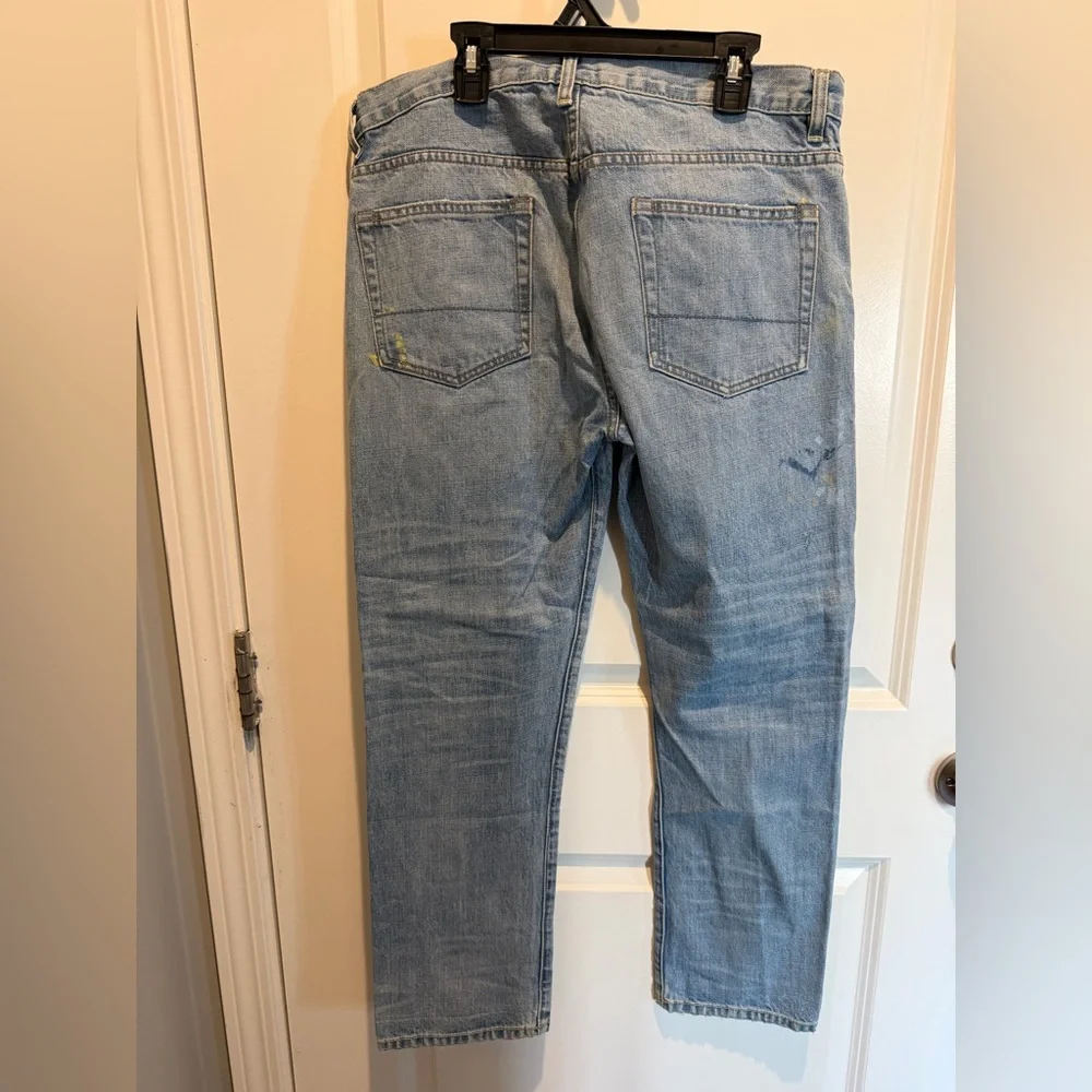 NSF Faded Blue Paint-Splatter Straight Jeans - Picture 3 of 3